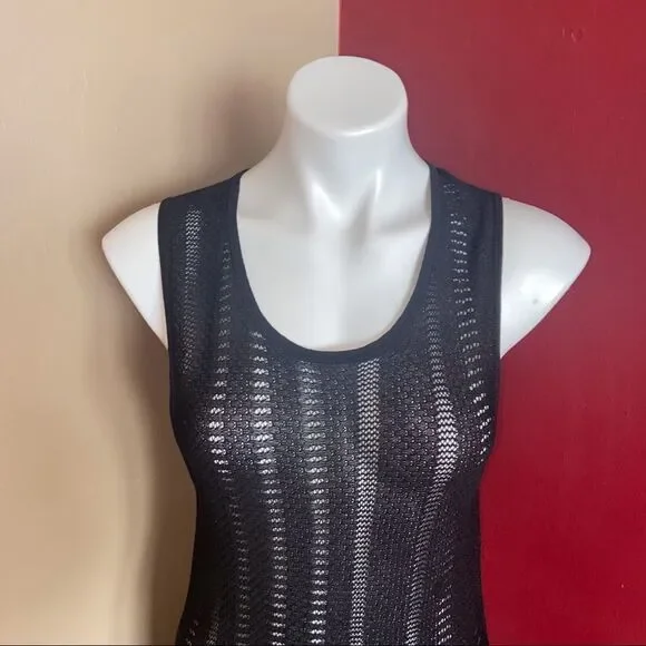 Pea in the Pod Black Crochet Slip Dress NWT Size Large - Picture 4 of 6